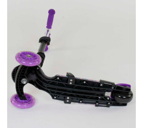 Самокат 5в1 19870 (1) Best Scooter, АБСТРАКЦІЯ, PU колеса, ПІДСВІЧУВАННЯ КОЛІС, в коробці