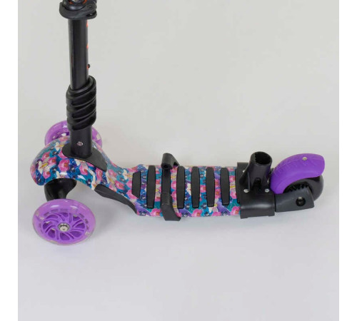 Самокат 5в1 19870 (1) Best Scooter, АБСТРАКЦІЯ, PU колеса, ПІДСВІЧУВАННЯ КОЛІС, в коробці