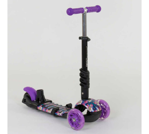 Самокат 5в1 19870 (1) Best Scooter, АБСТРАКЦІЯ, PU колеса, ПІДСВІЧУВАННЯ КОЛІС, в коробці