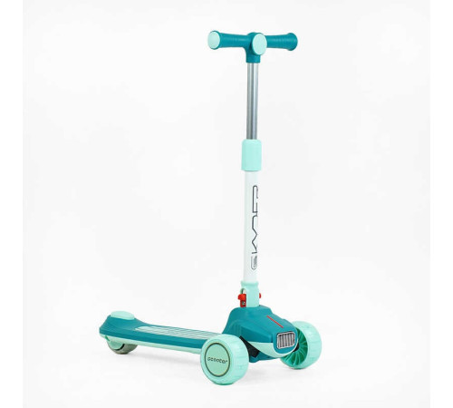 Самокат триколісний "Skyper" Y-70522 (8) колеса PU 125х40мм зі світлом, музика та підсвічування платформи, кермо складне, в пакеті