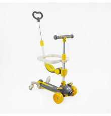 Самокат 5в1 "Skyper" J-69300 (6) колеса PU 125х40мм зі світлом, музика та підсвічування платформи, з ДОП. КОЛЕСАМИ, захисний бампер, в коробці