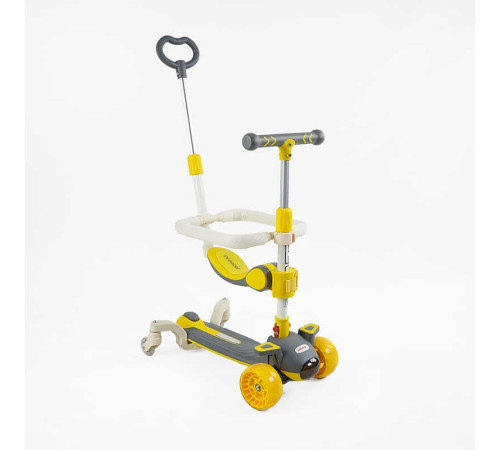 Самокат 5в1 "Skyper" J-69300 (6) колеса PU 125х40мм зі світлом, музика та підсвічування платформи, з ДОП. КОЛЕСАМИ, захисний бампер, в коробці