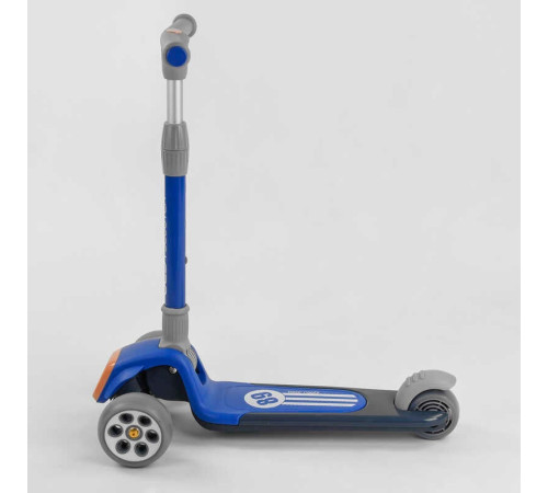 Самокат триколісний RS-8999 (6) Best Scooter, СИНІЙ,  складне алюмінієве кермо, 3 колеса PU зі світлом, d = 120*50 мм – в наличии! Купите сейчас у KAZKOVA