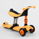 Самокат-велобіг 3в1 триколісний BS-50584 (4) Best Scooter, 3 колеса PU зі світлом, сидіння, амортизатори, батьківська ручка