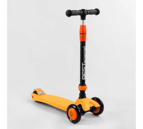 Самокат-велобіг 3в1 триколісний BS-50584 (4) Best Scooter, 3 колеса PU зі світлом, сидіння, амортизатори, батьківська ручка