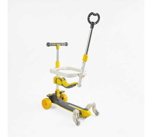 Самокат 5в1 "Skyper" J-69300 (6) колеса PU 125х40мм зі світлом, музика та підсвічування платформи, з ДОП. КОЛЕСАМИ, захисний бампер, в коробці