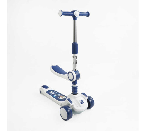 Самокат 5в1 "Skyper" GH-51784 (4) колеса PU125х40мм зі світлом, укр озвучування та підсвічування платформи,с ДОП. КОЛЕСАМИ, захисний бампер, в коробці