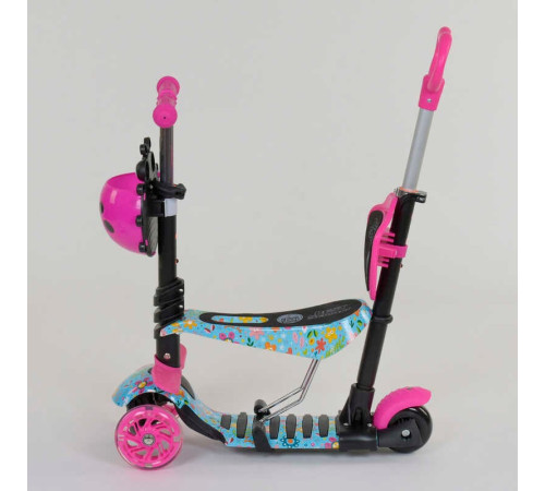 Самокат 5в1 26901 (1) Best Scooter, АБСТРАКЦІЯ, PU колеса, ПІДСВІЧУВАННЯ КОЛІС, в коробці