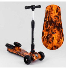 Самокат "Best Scooter" MAXI"89341 з парогенератором (4) МУЗИКА, ДИМ, ТУРБІНИ, пластмасовий, колеса PU 120х40мм, складне алюмінієве кермо, в коробці