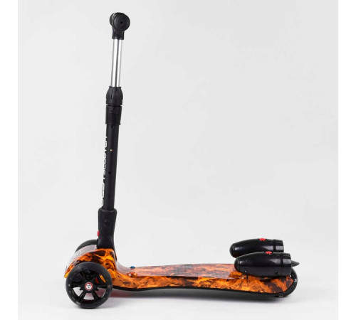 Самокат "Best Scooter" MAXI"89341 з парогенератором (4) МУЗИКА, ДИМ, ТУРБІНИ, пластмасовий, колеса PU 120х40мм, складне алюмінієве кермо, в коробці