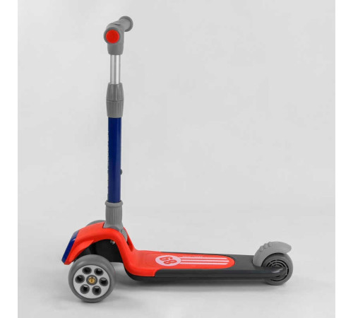 Самокат триколісний RS-9119 (6) Best Scooter, ЧЕРВОНИЙ,  складне алюмінієве кермо, 3 колеса PU зі світлом, d = 120*50 мм – в наличии! Купите сейчас у KAZKOVA