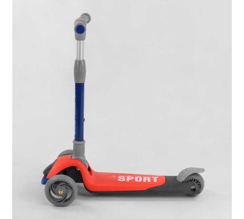 Самокат триколісний F-44077 (6) Best Scooter, ЧЕРВОНИЙ, складне алюмінієве кермо, 3 колеса PU зі світлом, d = 120*35 мм – в наличии! Купите сейчас у KAZKOVA