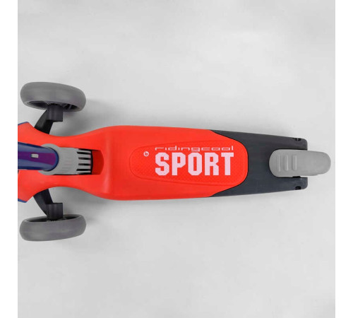 Самокат триколісний F-44077 (6) Best Scooter, ЧЕРВОНИЙ, складне алюмінієве кермо, 3 колеса PU зі світлом, d = 120*35 мм – в наличии! Купите сейчас у KAZKOVA