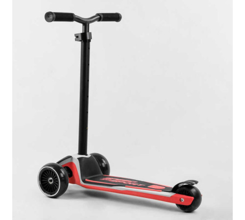 Самокат триколісний Best Scooter HW-00505 MAXI (6) знімне алюмінієве кермо, передні колеса PU 120х45мм. задні 80х50мм, зі світлом, в коробці