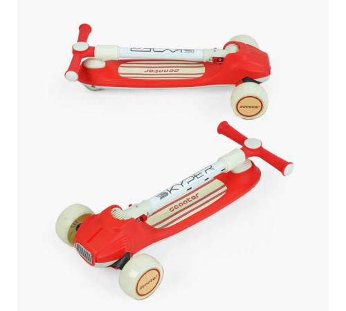 Самокат триколісний "Skyper" Y-80733 (8) колеса PU 125х40мм зі світлом, музика та підсвічування платформи, кермо складне, в коробці