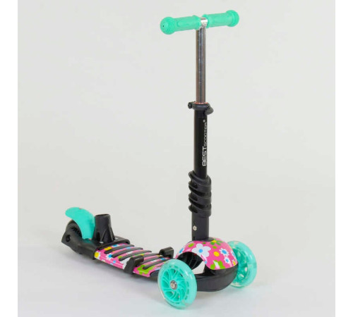 Самокат 5в1 43702 (1) Best Scooter, АБСТРАКЦІЯ, PU колеса, ПІДСВІТКА КОЛІС, в коробці