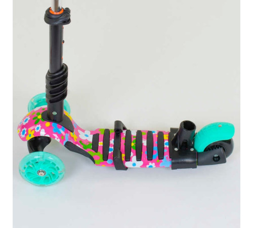 Самокат 5в1 43702 (1) Best Scooter, АБСТРАКЦІЯ, PU колеса, ПІДСВІТКА КОЛІС, в коробці