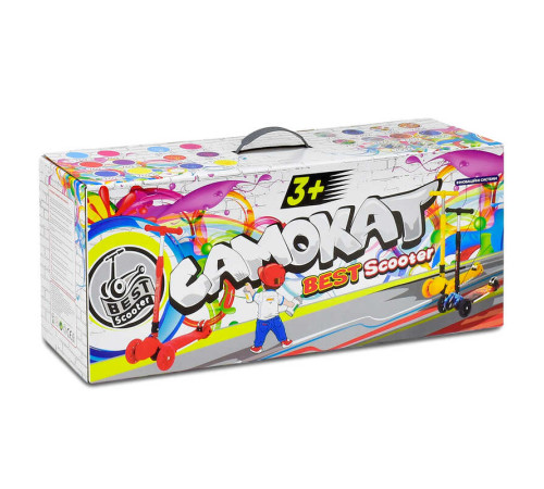 Самокат А 24717/ 7404 (8) світло, d передніх коліс14 см, d задніх коліс 8см