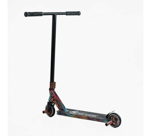 Самокат трюковий Best Scooter BS-99717 (4) HIC-система, ПЕГИ, алюмінієвий диск та дека з ПРИНТОМ, колеса PU, d = 110мм, ширина керма - 60 см, в коробці – в наличии! Купите сейчас у KAZKOVA