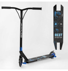 Самокат трюковий Best Scooter 54528 (1) HIC-система, ПЕГИ, алюмінієвий диск та дека, колеса PU d-110мм, ширина керма-52см, висота - 83см, в коробці