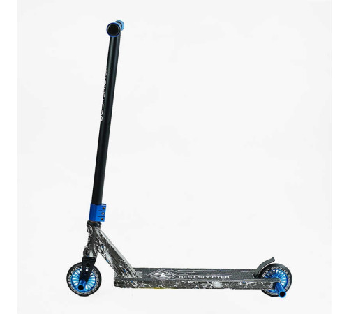 Самокат трюковий Best Scooter BS-99808 (4) HIC-система, ПЕГИ, алюмінієвий диск та дека з ПРИНТОМ, колеса PU, d = 110мм, ширина керма - 60 см, в коробці – в наличии! Купите сейчас у KAZKOVA