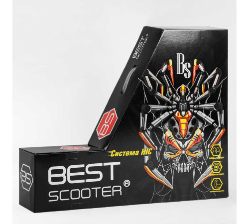 Самокат трюковий 53880 Best Scooter (4) HIC-система, ПЕГИ, алюмінієвий диск та дека, АНОДОВАНЕ ФАРБУВАННЯ, колеса PU, d = 110мм, ширина керма - 60 см