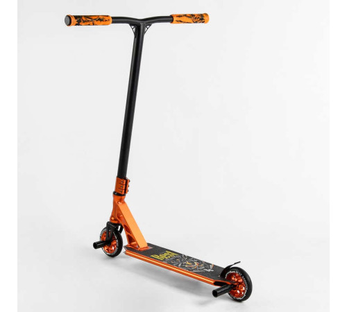 Самокат трюковий 53880 Best Scooter (4) HIC-система, ПЕГИ, алюмінієвий диск та дека, АНОДОВАНЕ ФАРБУВАННЯ, колеса PU, d = 110мм, ширина керма - 60 см