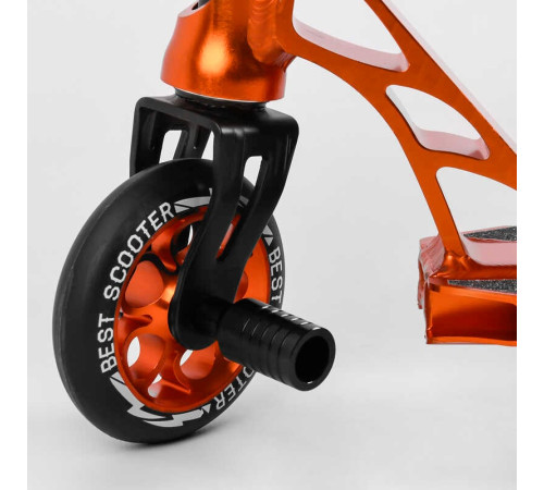 Самокат трюковий 53880 Best Scooter (4) HIC-система, ПЕГИ, алюмінієвий диск та дека, АНОДОВАНЕ ФАРБУВАННЯ, колеса PU, d = 110мм, ширина керма - 60 см