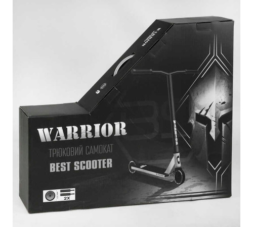 Самокат трюковий Т-30401 Best Scooter (4) "Warrior", HIC-система, ПЕГИ, алюмінієвий диск та дека, колеса PU, d=120 мм, ширина керма 58 см