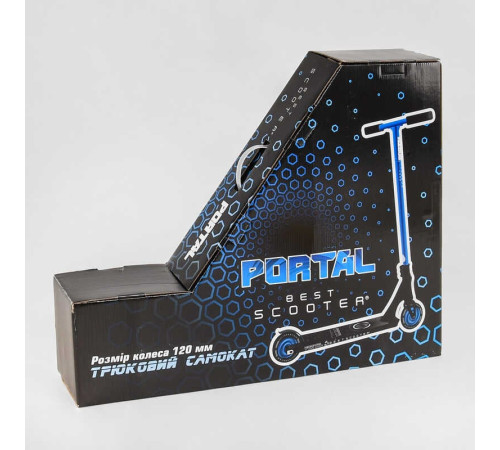 Самокат трюковий PL-71744 Best Scooter (4) "Portal" HIC-система, ПЕГИ, алюмінієвий диск та дека, колеса PU, d=120мм, ширина керма 58 см