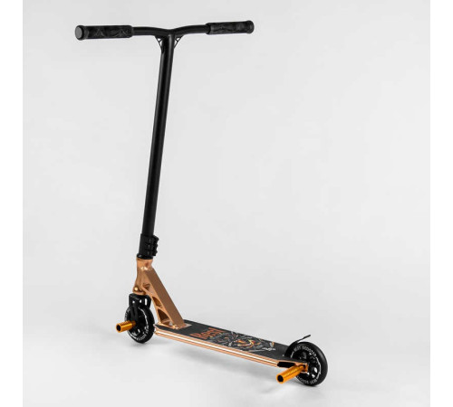 Самокат трюковий 55084 Best Scooter (4) HIC-система, ПЕГИ, алюмінієвий диск та дека, АНОДОВАНЕ ФАРБУВАННЯ, колеса PU, d = 110мм, ширина керма - 60 см
