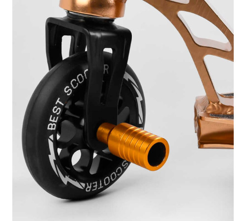 Самокат трюковий 55084 Best Scooter (4) HIC-система, ПЕГИ, алюмінієвий диск та дека, АНОДОВАНЕ ФАРБУВАННЯ, колеса PU, d = 110мм, ширина керма - 60 см