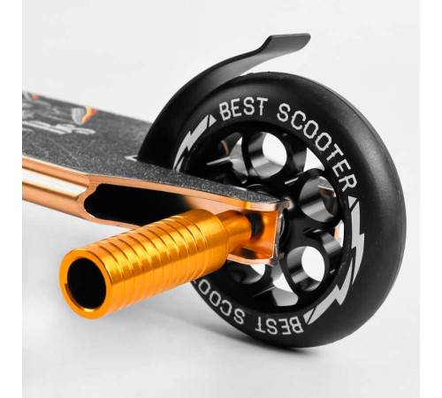 Самокат трюковий 55084 Best Scooter (4) HIC-система, ПЕГИ, алюмінієвий диск та дека, АНОДОВАНЕ ФАРБУВАННЯ, колеса PU, d = 110мм, ширина керма - 60 см