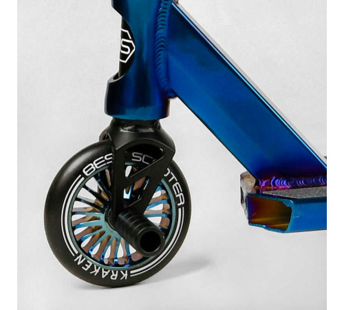 Самокат трюковий KR-71078 Best Scooter (4) "Kraken" HIC-система, ПЕГИ, алюмінієвий диск та дека, АНОДОВАНИЙ, колеса PU 110мм, ширина керма 58 см – в наличии! Купите сейчас у KAZKOVA