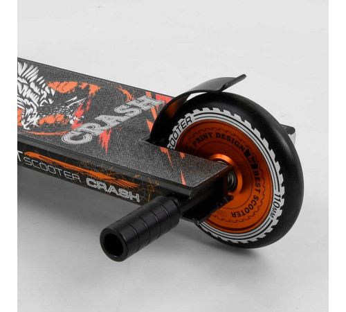 Самокат трюковий 65640 Best Scooter (4) "CRASH" HIC-система, ПЕГИ, алюмінієвий диск і дека, колеса 110 мм PU, ширина керма - 57 см, в коробці – в наличии! Купите сейчас у KAZKOVA