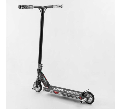Самокат трюковий Best Scooter BS-77101 (4) HIC-система, ПЕГИ, алюмінієвий диск та дека з ПРИНТОМ, колеса PU, d = 110мм, ширина керма - 60 см, в коробці