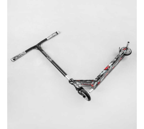 Самокат трюковий Best Scooter BS-77101 (4) HIC-система, ПЕГИ, алюмінієвий диск та дека з ПРИНТОМ, колеса PU, d = 110мм, ширина керма - 60 см, в коробці