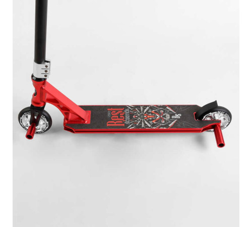 Самокат трюковий 28536 Best Scooter (4) HIC-система, ПЕГИ, алюмінієвий диск та дека, АНОДОВАНЕ ФАРБУВАННЯ, колеса PU, d = 110мм, ширина керма - 60 см – в наличии! Купите сейчас у KAZKOVA