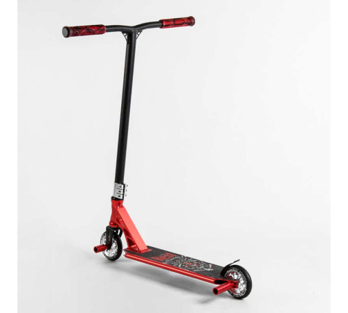 Самокат трюковий 28536 Best Scooter (4) HIC-система, ПЕГИ, алюмінієвий диск та дека, АНОДОВАНЕ ФАРБУВАННЯ, колеса PU, d = 110мм, ширина керма - 60 см – в наличии! Купите сейчас у KAZKOVA