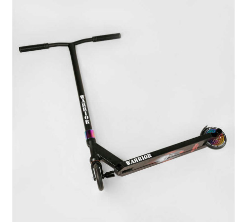 Самокат трюковий Т-60738 Best Scooter (4) "Warrior", HIC-система, ПЕГИ, алюмінієвий диск та дека, колеса PU, d=120 мм, ширина керма 58 см