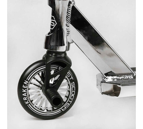Самокат трюковий KR-82080 Best Scooter (4) "Kraken" HIC-система, ПЕГИ, алюмінієвий диск та дека, АНОДОВАНИЙ, колеса PU 110 мм, ширина керма 58 см – в наличии! Купите сейчас у KAZKOVA