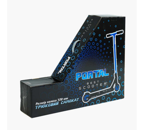 Самокат трюковий PL-91977 Best Scooter (4) "Portal" HIC-система, ПЕГИ, алюмінієвий диск та дека, колеса PU, d=120мм, ширина керма 58 см