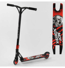 Самокат трюковий 30903 Best Scooter (4) ЧЕРВОНИЙ, алюмінієвий диск і дека, колеса PU, d = 10 см, в коробці