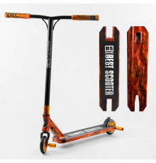 Самокат трюковий Best Scooter BS-77225 (4) HIC-система, ПЕГИ, алюмінієвий диск та дека з ПРИНТОМ, колеса PU, d = 110мм, ширина керма - 60 см, в коробці