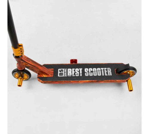 Самокат трюковий Best Scooter BS-77225 (4) HIC-система, ПЕГИ, алюмінієвий диск та дека з ПРИНТОМ, колеса PU, d = 110мм, ширина керма - 60 см, в коробці