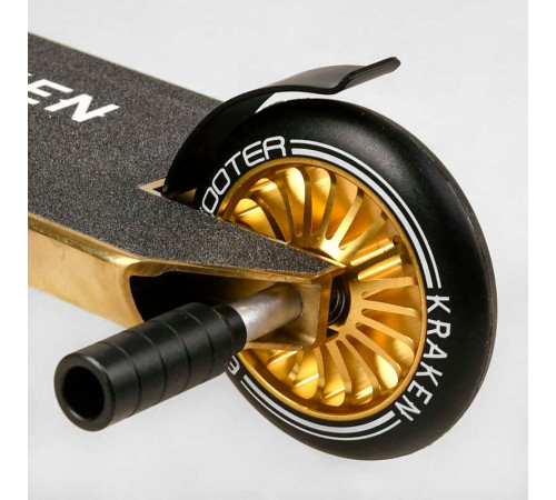 Самокат трюковий KR-93091 Best Scooter (4) «Kraken» HIC-система, ПЕГИ, алюмінієвий диск та дека, АНОДОВАНИЙ, колеса PU 110 мм, ширина керма 58 см – в наличии! Купите сейчас у KAZKOVA