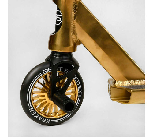 Самокат трюковий KR-93091 Best Scooter (4) «Kraken» HIC-система, ПЕГИ, алюмінієвий диск та дека, АНОДОВАНИЙ, колеса PU 110 мм, ширина керма 58 см – в наличии! Купите сейчас у KAZKOVA