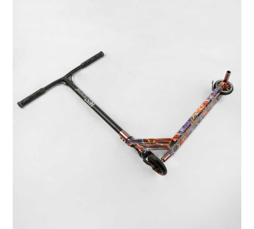 Самокат трюковий Best Scooter BS-77350 (4) HIC-система, ПЕГИ, алюмінієвий диск та дека з ПРИНТОМ, колеса PU, d = 110мм, ширина керма - 60 см, в коробці