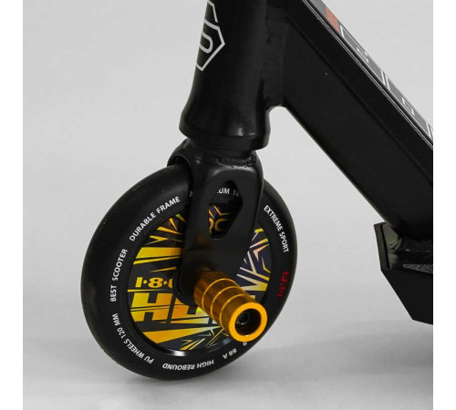 Самокат трюковий N-01801 "Best Scooter" (2) "HOP", HIC-система, ПЕГИ, алюмінієвий диск та дека, колеса PU, d=120мм, ширина керма 58 см