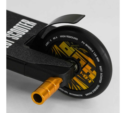 Самокат трюковий N-01801 "Best Scooter" (2) "HOP", HIC-система, ПЕГИ, алюмінієвий диск та дека, колеса PU, d=120мм, ширина керма 58 см